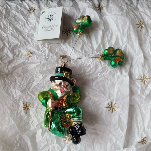 CHRISTOPHER RADKO "LUCKY O'LEARY" LEPRECHAUN CHRISTMAS ORNAMENT - Bild 1 von 2