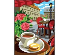 "Cafe" Printed Needlepoint Tapestry  Canvas 6321