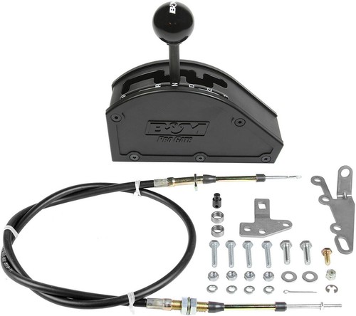 NEW B&M AUTOMATIC SHIFTER,PRO GATE,BLACK KNOB,REAR EXIT CABLE,GM 3-SPEED TRANS - Picture 3 of 5