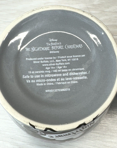 Disney's Tim Burton's "What a Wonderful Nightmare" Christmas Gray Coffee Mug Cup - Picture 6 of 7