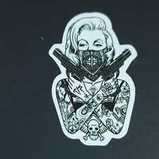 Sexy Tattoo Bad Girl Dia de Los Muertos Laptop Sticker 2 Inch #7 Marilyn Monroe