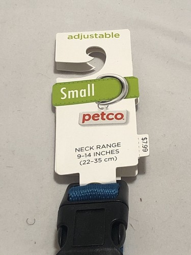 Petco Adjustable Dog Neck Collar Neck Ranges 9-14 Inches size Small Turquoise - Picture 2 of 3