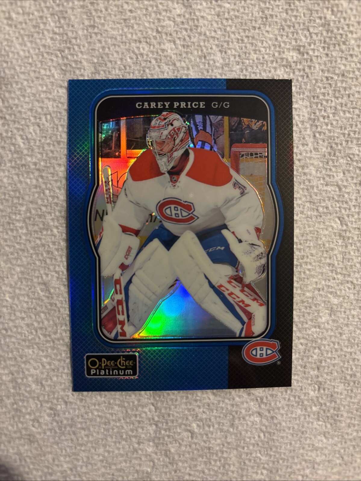2017-18 O Pee Chee Platinum Carey Price Retro R-38 Blue Rainbow 114/149
