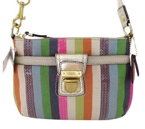 NWT $128 Authentic Coach M0669-F10802 multi-color striped