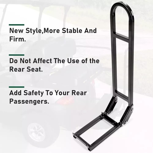 Golf Cart Rear Seat Safety Grab Bar With Trailer Hitch for EZGO Club Car Yamaha - Picture 4 of 6