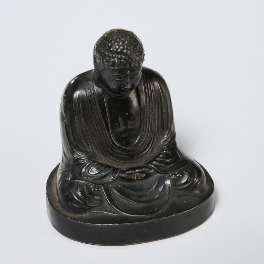 Sitting Buddha Shakyamuni Metal Statue Kamakura Daibutsu Japan