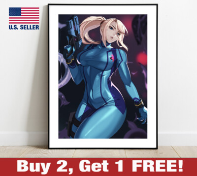 Metroid Poster 18'' x 24'' Print Samus Aran Zero Suit Game Room Wall Art Decor 1