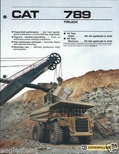 Equipment Brochure - Caterpillar - 789 - Haul Dump Truck Mining - c1988 (E2849) 