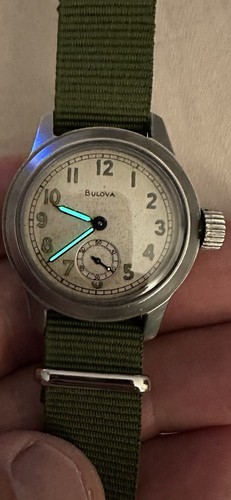 Bulova 1917-H 10BM US Military Issued Korean War Era Watch. Serviced! - Picture 4 of 10