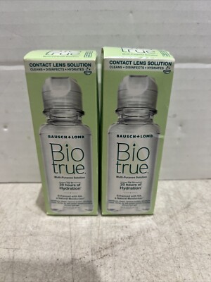 (2)Biotrue Multi-Purpose Contact Lens Solution from Bausch + Lomb 2 fl oz 08/23