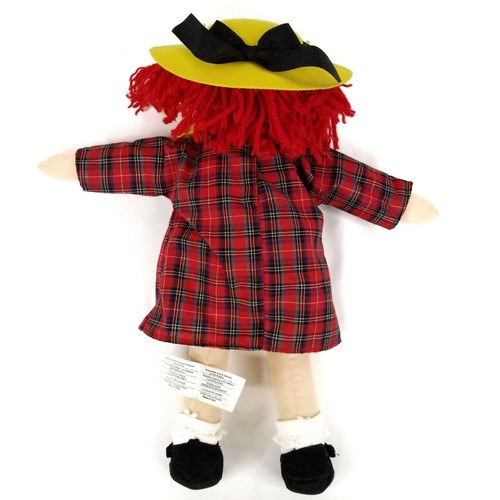 Madeline Plush Doll 2004 RC2 Brands 14 Inch Red Plaid Dress Yellow Hat - Picture 3 of 12