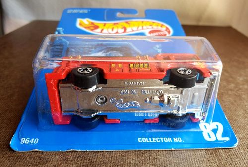 Vintage 1991 Hot Wheels FIRE-EATER RED #136 MAINLINE 1:64 Black Wall Chrome 5 SP - Picture 13 of 17