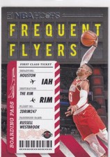 2020-21 Panini Hoops NBA No. 11 Russell Westbrook Frequent Flyers Silver