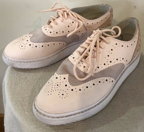 Mujer Geox Respira Tomillo Con Cordones Rosa Pálido Oxford Tenis/Zapatos Talla 6 - Imagen 11 de 12