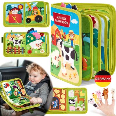 Quiet Book mit Bauernhof Thema, Montessori Spielzeug Ab 1-5 Jahre, Busy Board EU