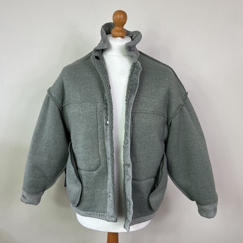Vintage ZARA Size 14 ( EUR M ) Green Woolen Button-up Jacket Coat Womens Ladies - Picture 6 of 9