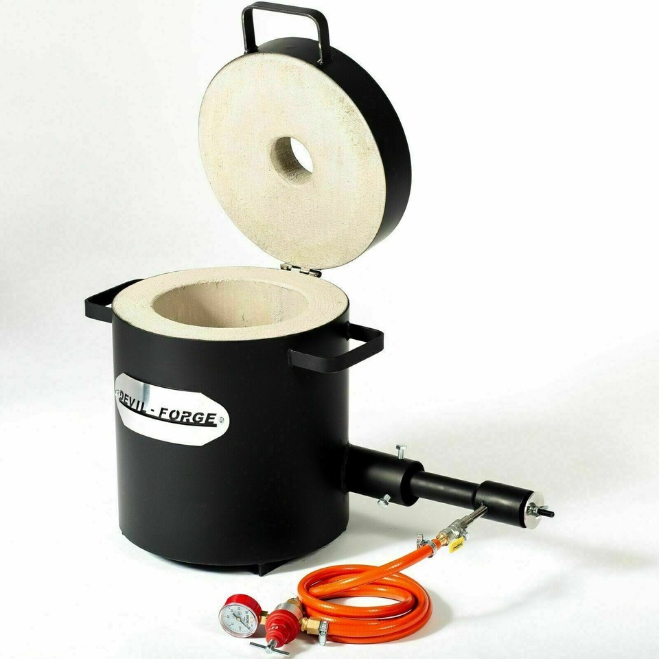 FB2M10KG GAS METAL MELTING FURNACE Propane Copper Crucible Tongs