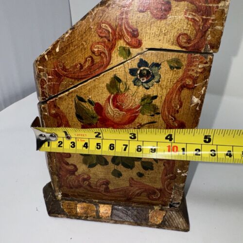 Tole Unique Vintage Handpainted Wooden Letter Box - Picture 10 of 10
