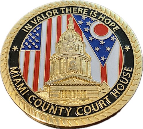 Miami County Ohio Sheriff Charles A. Cox In Valor There Is Hope Challenge Coin - Picture 2 of 5