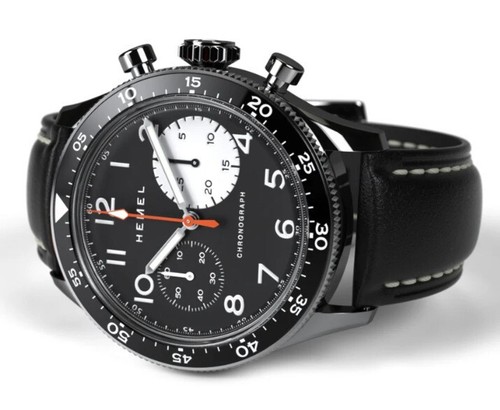 HEMEL 70's Aviation The Air Power Hand-wound Chronograph Pilot Watch - Picture 2 of 5