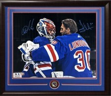 Igor Shesterkin Henrik Lundqvist Rangers Signed 16x20 Framed Photo Auto Fanatics