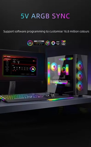 COOLMOON A-RGB GPU-Halterung Horizontal Grafikkarte 5V Aura Asus ASrock MSI RGB - Bild 5 von 13
