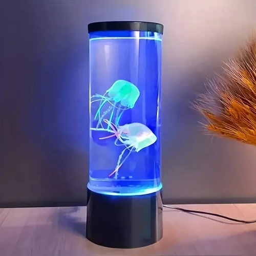 LED Jellyfish Lava Lamp USB Night Light 10" Color Changing Electric Aquarium - Picture 6 of 15