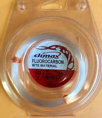 Fluorocarbon Bite Material Climax 50lb-60lb-80lb-25Meters or 82 Feet