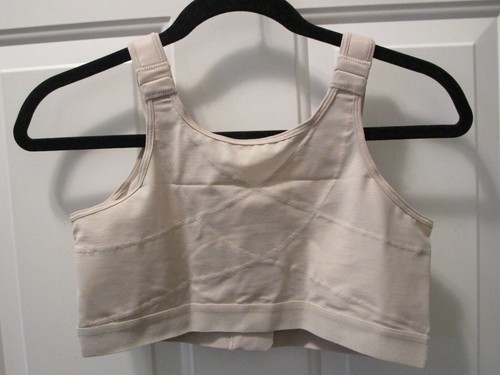LEONISA POSTURE CORRECTOR BACK SUPPORT WIRELESS LIGHT BROWN BRA SIZE 36D NEW - Picture 2 of 3