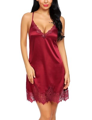Save 41% - Marvmys Satin Nightdress Women UK Lace Negligees
