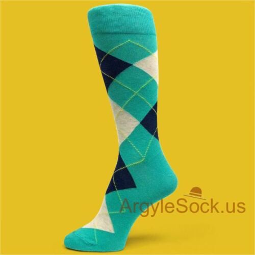 Calcetines de vestir Shades of Teal para hombre padrino graduación arcillosa, sin marca, ENVÍO GRATUITO - Imagen 13 de 17