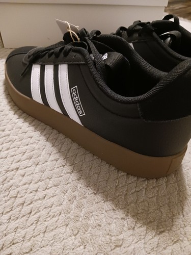 Adidas VL Court 3.0 Herren Gr. 11,5 Sneaker Schwarz Weiß Streifen Schuhe ID6286 - Bild 3 von 9