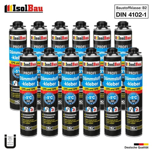 Dämmstoffkleber 750ml PU-Klebeschaum Perimeterkleber PU-Reiniger Schaumpistole - Bild 34 von 42