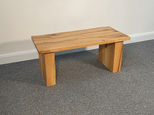 99x45cm Handmade Solid British Oak Wood Coffee Table Chunky Rectangular - Picture 3 of 11
