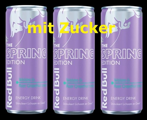 3x Red Bull Waldmeister - Pink Grapefruit - mit Zucker- Energy Drink Dose 0,25ml