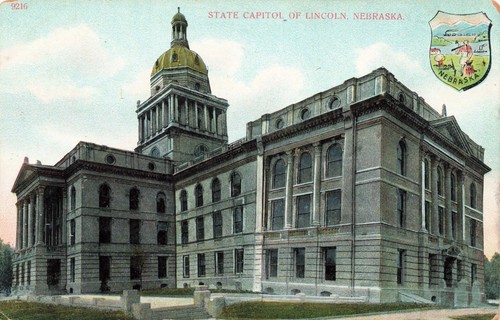 State Capitol, Lincoln Nebraska Vintage PC - Picture 1 of 2