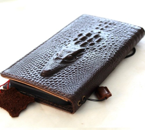 Genuine Leather case fo Galaxy s22 S23 S24 Ultra Wallet s21 s25 crocodile Sample - Picture 5 of 10