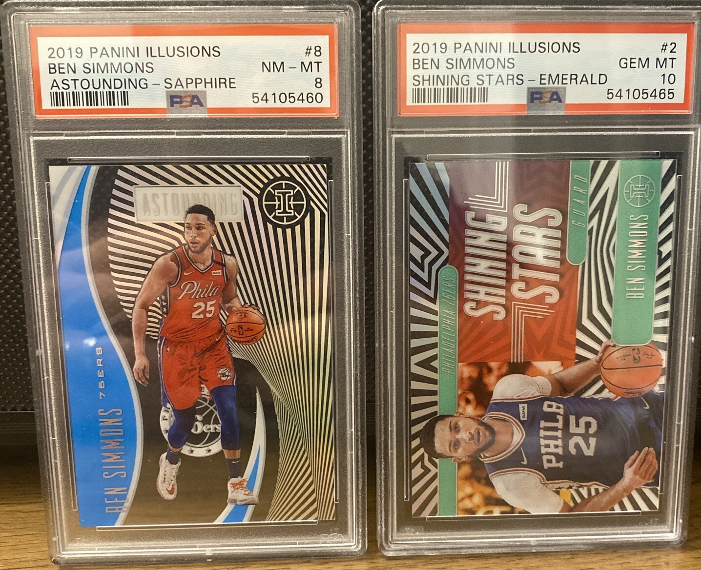 2019 Panini Illusions Lot Ben Simmons Astounding - Sapphire / Shining Stars