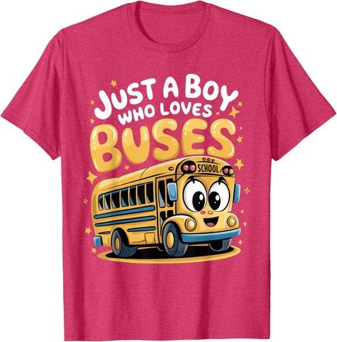 Just a Boy Who Loves Buses Kinder Jungen erster Schultag T-Shirt Hoodie - Bild 10 von 15