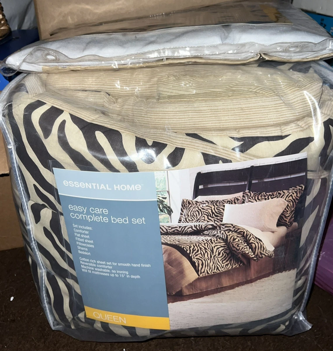 Zebra print bed skirt cheap