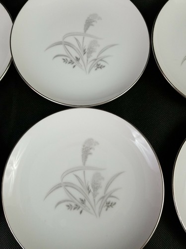 Piastre laterali grano argento Wentworth China #7514 Made in Japan lotto di 8 vintage - Foto 4 di 12