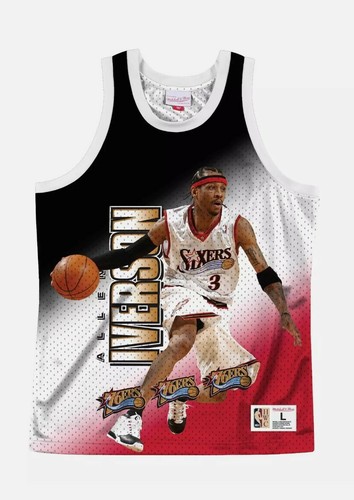 Herren Mitchell & Ness weiß NBA Allen Iverson hinter dem Rücken Tank