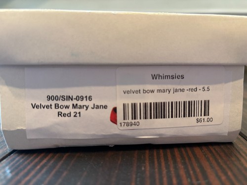 Elephantito NEW IN BOX Toddler Girl Shoes, Mary Jane Red Velvet Bow, Size 5.5 - Picture 2 of 8