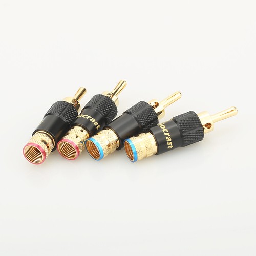 4x Kabel audio Wtyczka bananowa Pozłacana High End Blokowane wtyczki bananowe - Zdjęcie 12 z 14