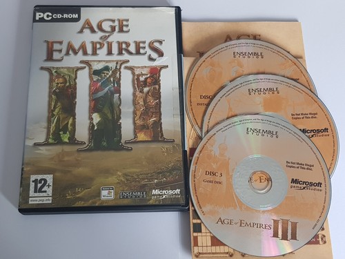 Age Of Empires III 3 PC CD ROM Strategy Game Microsoft Worldwide Post! 2005 - Picture 1 of 4