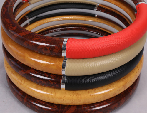 15" Car Steering Wheel Cover For BMW Steering Wheel Protector Wood Grain Coffee - Picture 9 of 9