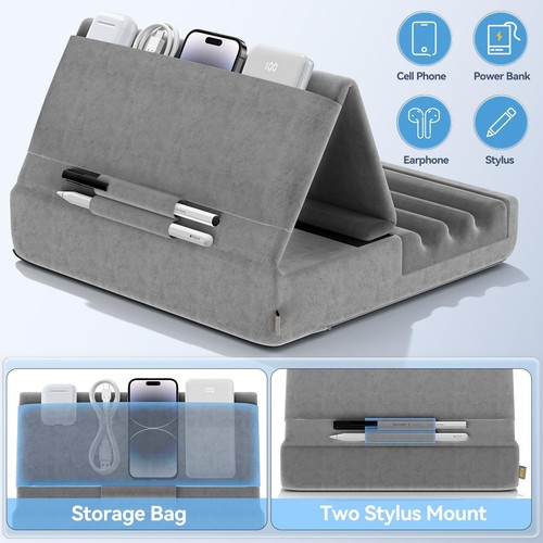 Coussin de Support pour Tablette Support Ipad Pliable pour Lit Genoux Bureau ... - Photo 5/8