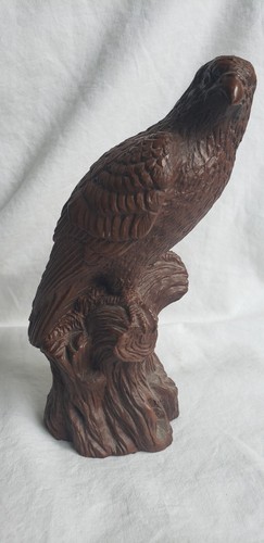 Red Mill zerkleinerte Pekannüsse Muschel Falke Figur 6" groß # E - Bild 1 von 7