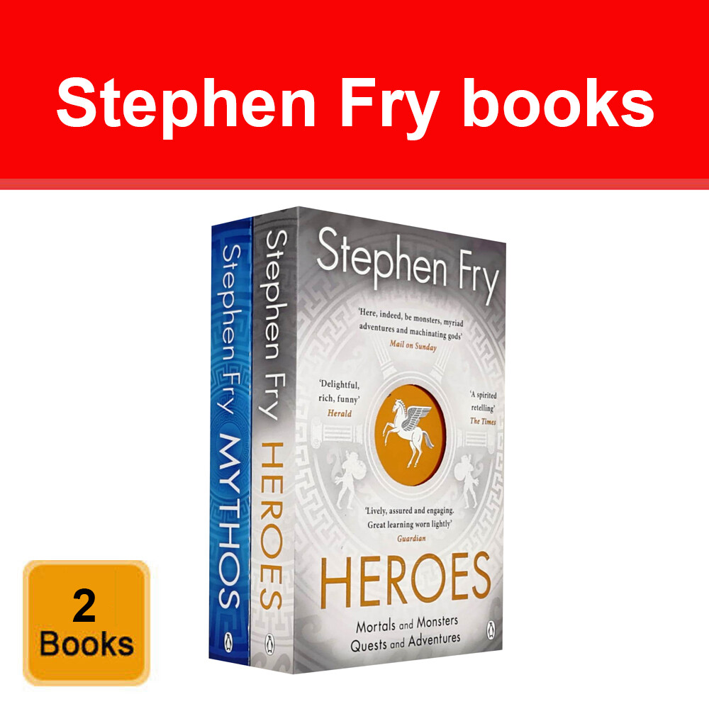Stephen Fry Greek Myths Series Collection 2 Books Set Heroes, Mythos NEW