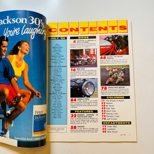Two Wheels Australian Motorbike Magazine July 1989 Clash Of The Titans - Picture 3 of 9